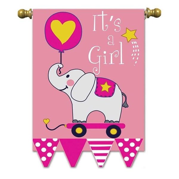 Magnolia Garden Flags Magnolia Garden Flags 1515 13 x 18 in. Its A Baby Girl Garden Flag 1515